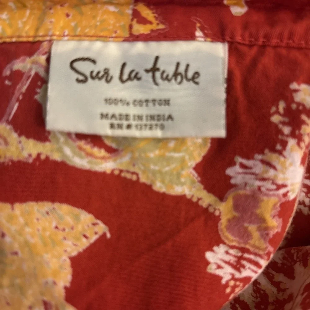 Sur La Table‎ Napkins Cotton Floral Red Of 4